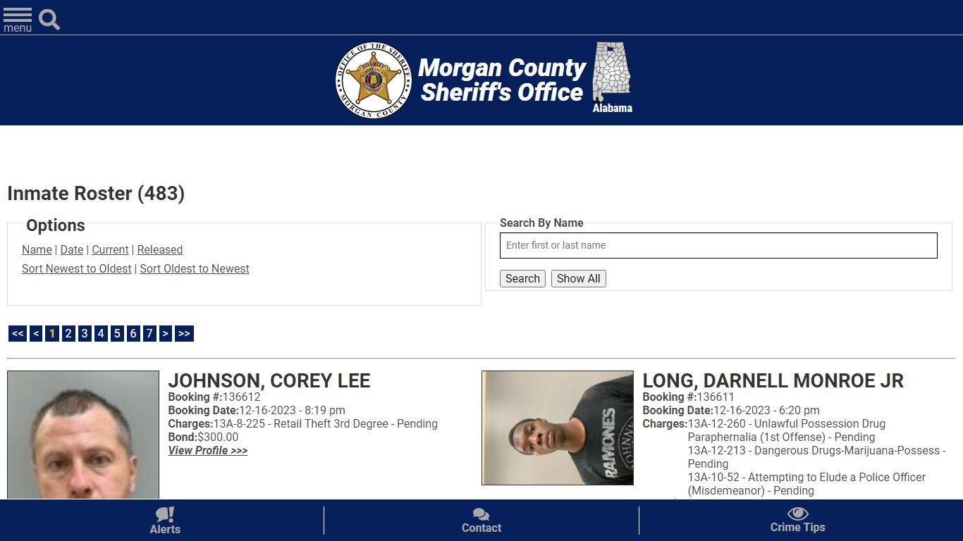 Inmate Roster (482) - Morgan County Sheriff, Al